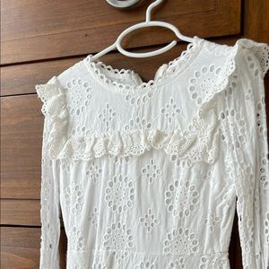 Girls white lace dress